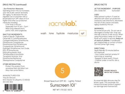 Product Label (Acne Lab 208)